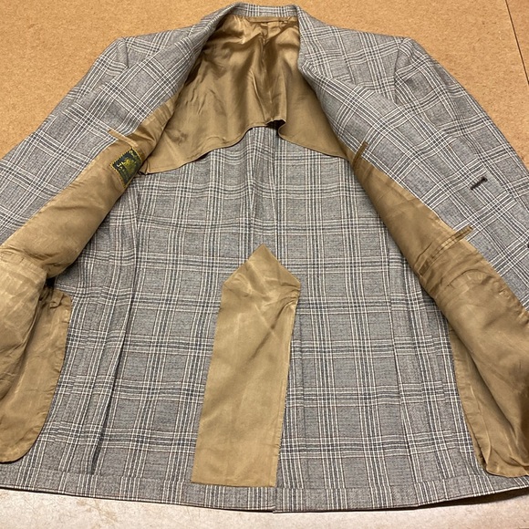 Vintage Wool Neutral Plaid Sportcoat - Picture 4 of 10